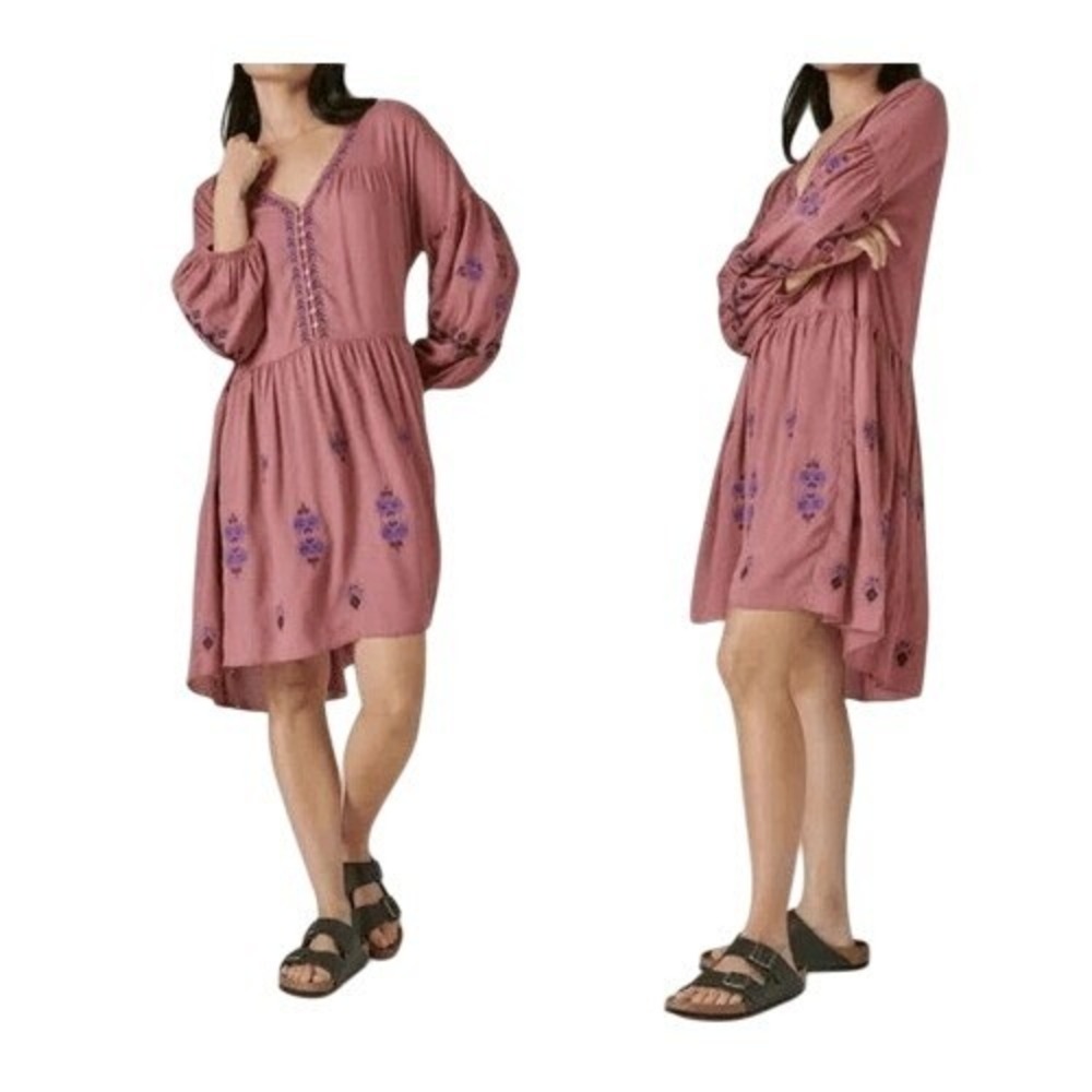 Lucky Brand Embroidered Babydoll Dress M‎